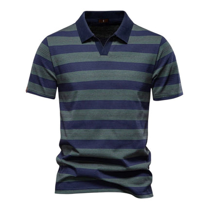 Men Classic Stripe Polo