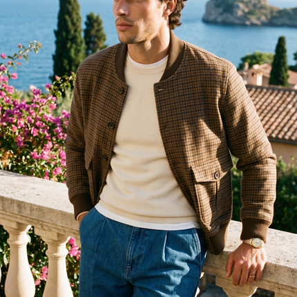 Men’s Checked Bomber Jacket