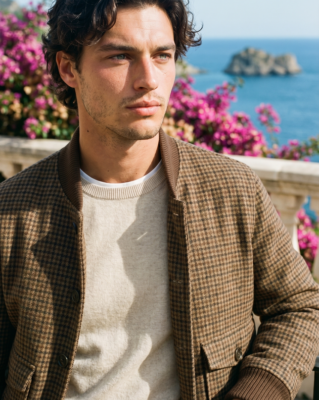 Men’s Checked Bomber Jacket