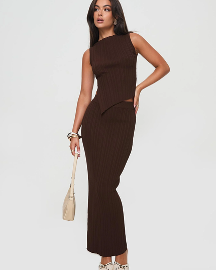 Mirelle | Ribbed Asymmetrical Two-Piece Set