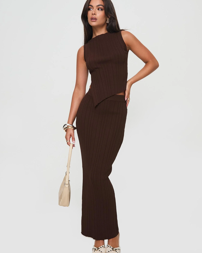 Mirelle | Ribbed Asymmetrical Two-Piece Set