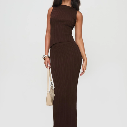 Mirelle | Ribbed Asymmetrical Two-Piece Set