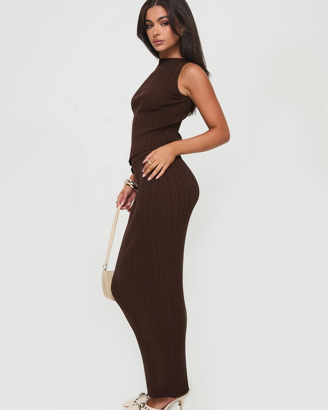Mirelle | Ribbed Asymmetrical Two-Piece Set