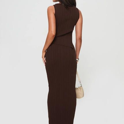 Mirelle | Ribbed Asymmetrical Two-Piece Set