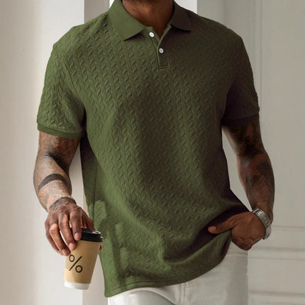 Men’s Polo Shirt with Textured Pattern