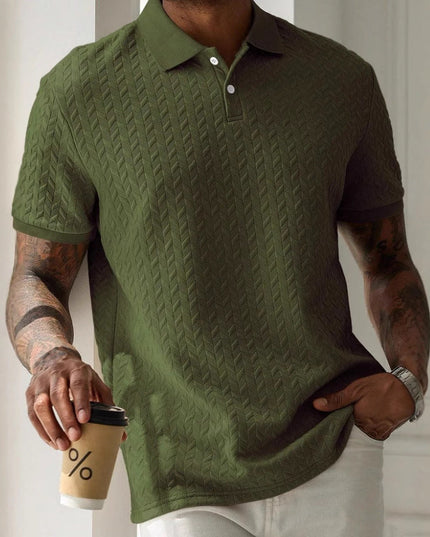 Men’s Polo Shirt with Textured Pattern