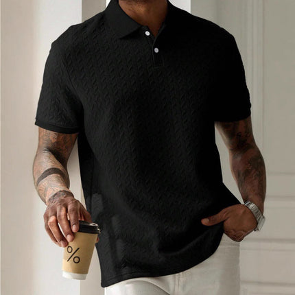 Men’s Polo Shirt with Textured Pattern