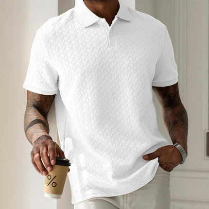 Men’s Polo Shirt with Textured Pattern