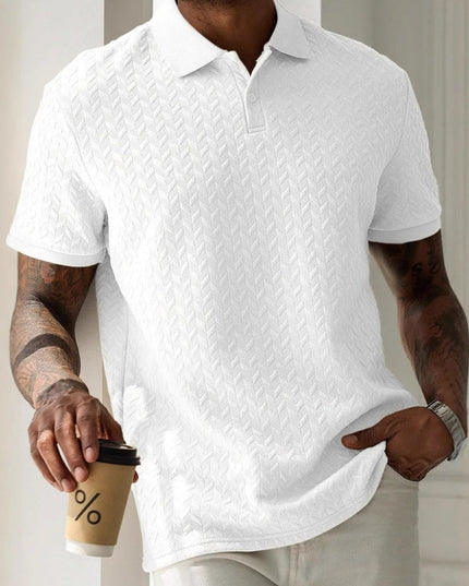 Men’s Polo Shirt with Textured Pattern