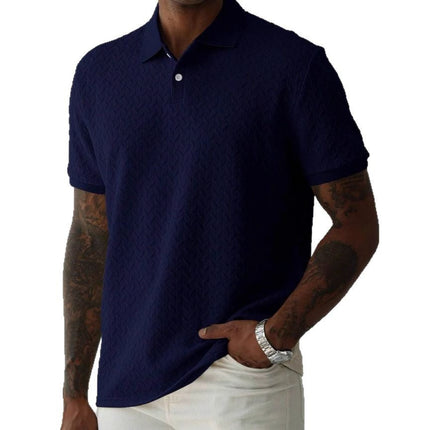 Men’s Polo Shirt with Textured Pattern