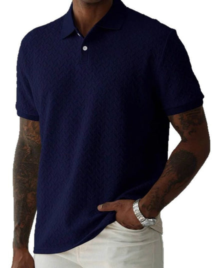 Men’s Polo Shirt with Textured Pattern