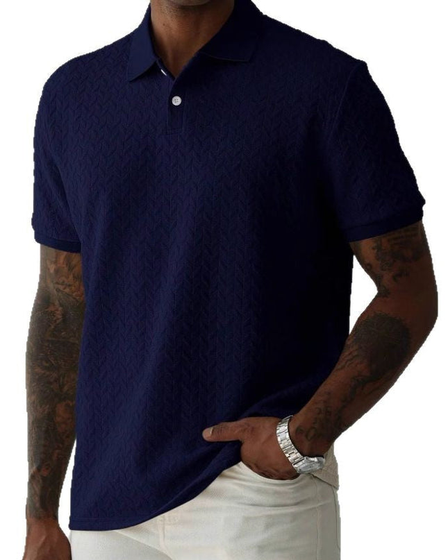 Men’s Polo Shirt with Textured Pattern