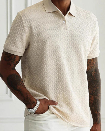 Men’s Polo Shirt with Textured Pattern