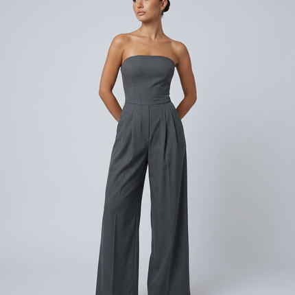 Arlette | Strapless Wide-Leg Jumpsuit