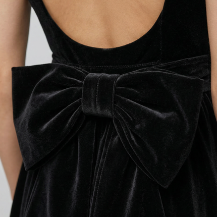 Vivienne | Midi Dress with Open Back and Bow Detail