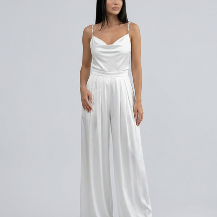 Ava | Wide-Leg Sleeveless V-Neck Jumpsuit