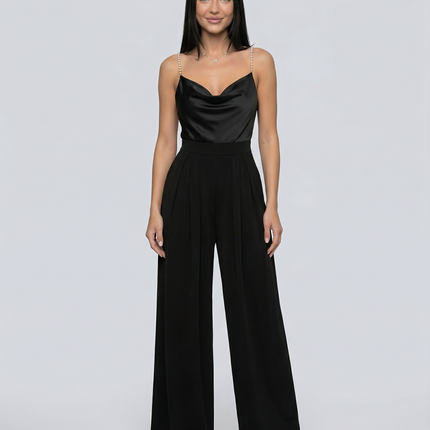 Ava | Wide-Leg Sleeveless V-Neck Jumpsuit