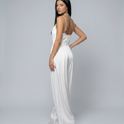 Ava | Wide-Leg Sleeveless V-Neck Jumpsuit