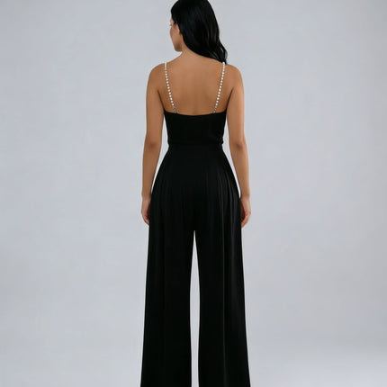 Ava | Wide-Leg Sleeveless V-Neck Jumpsuit