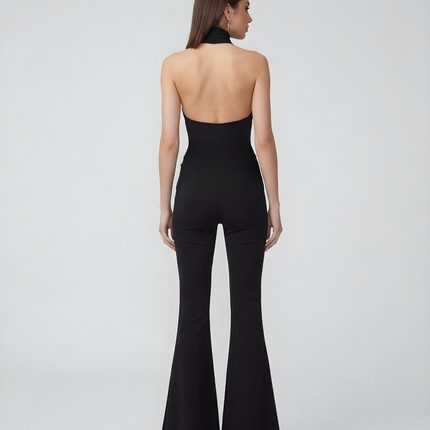 Brandi | Halter Neck Jumpsuit with Flared Leg