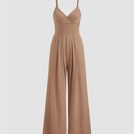 Jasmine | V-neck Cami Wide Leg Jumpsuit