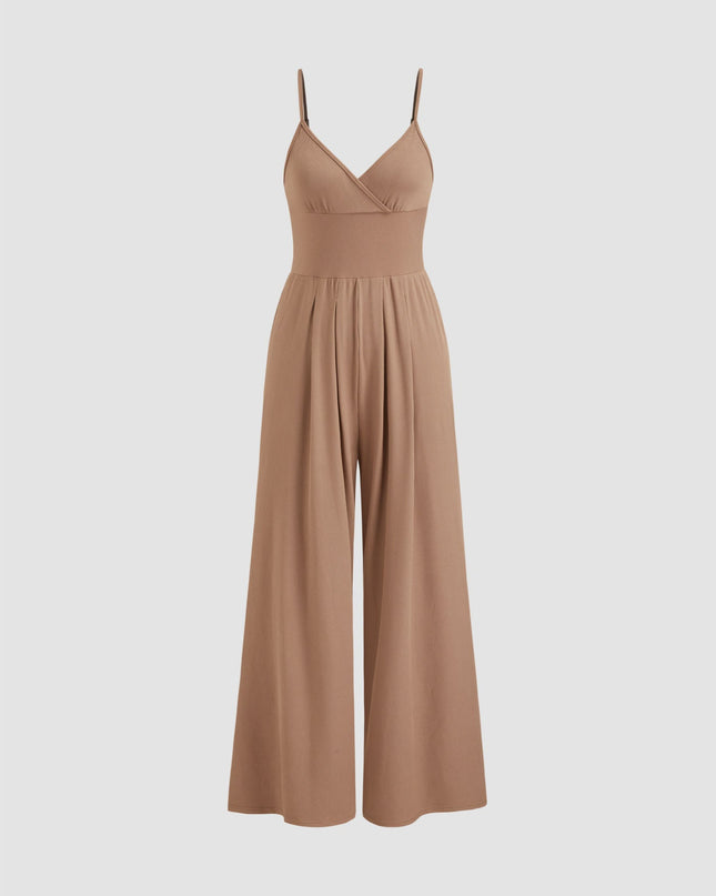 Jasmine | V-neck Cami Wide Leg Jumpsuit