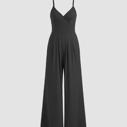 Jasmine | V-neck Cami Wide Leg Jumpsuit