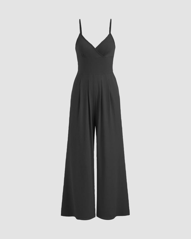 Jasmine | V-neck Cami Wide Leg Jumpsuit