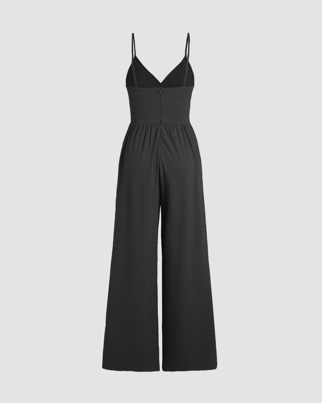 Jasmine | V-neck Cami Wide Leg Jumpsuit