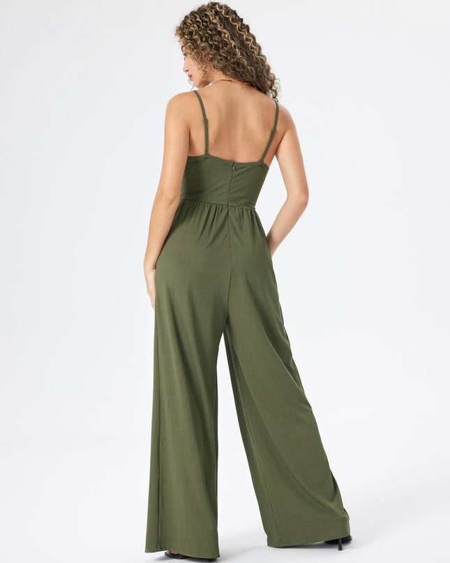 Jasmine | V-neck Cami Wide Leg Jumpsuit