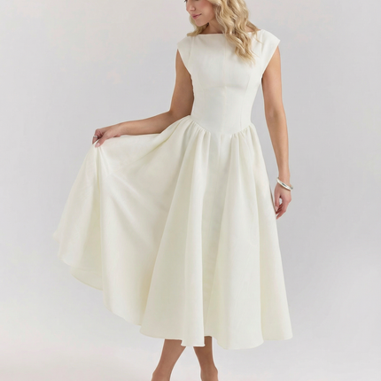 Hazel | Open-Back Midi Dress