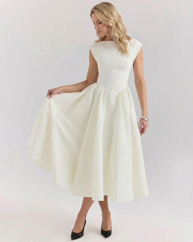 Hazel | Open-Back Midi Dress