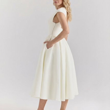 Hazel | Open-Back Midi Dress