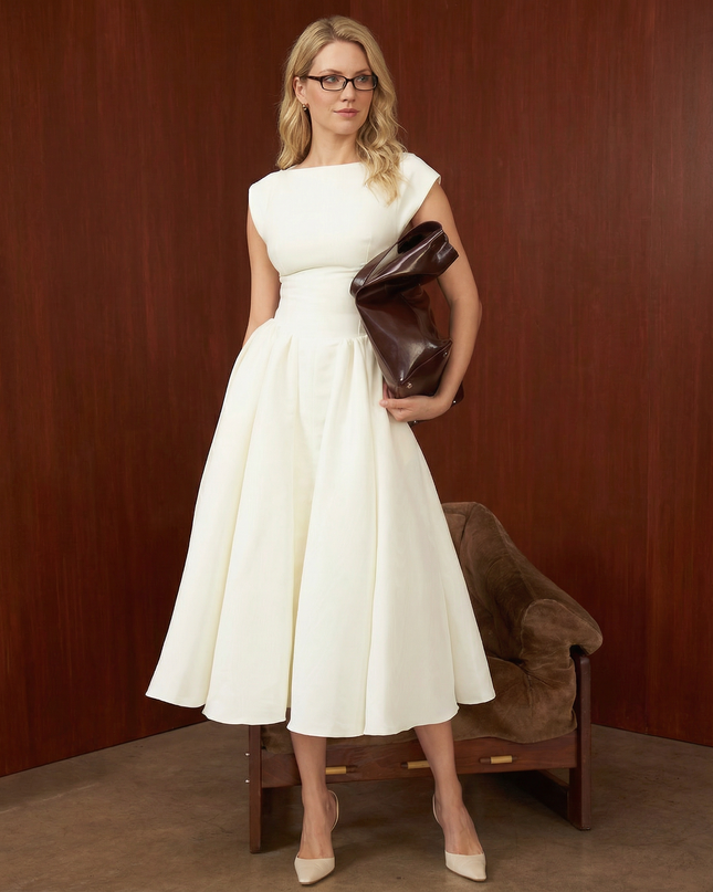 Hazel | Open-Back Midi Dress