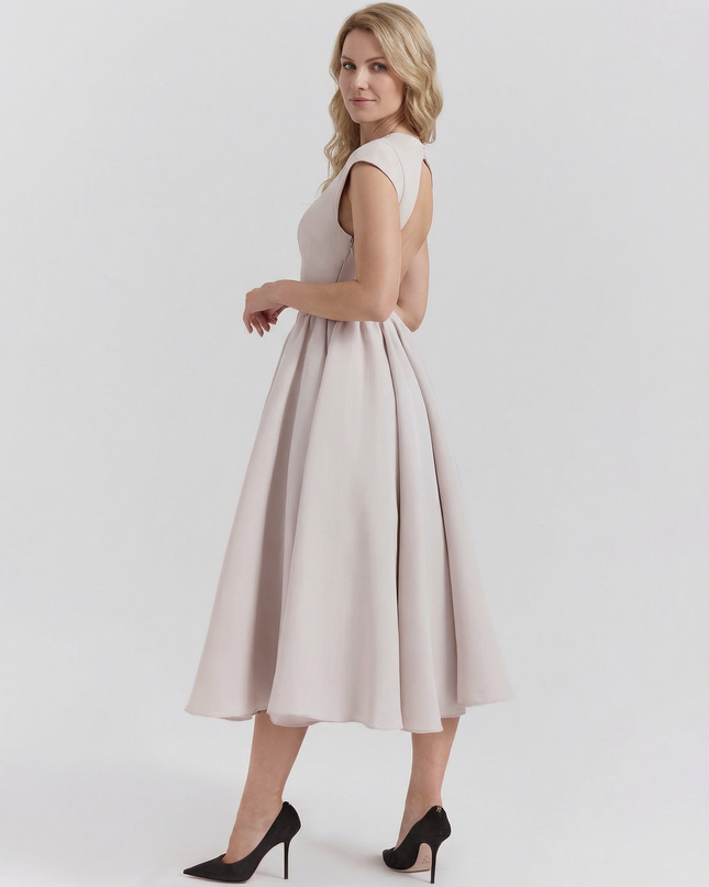 Hazel | Open-Back Midi Dress