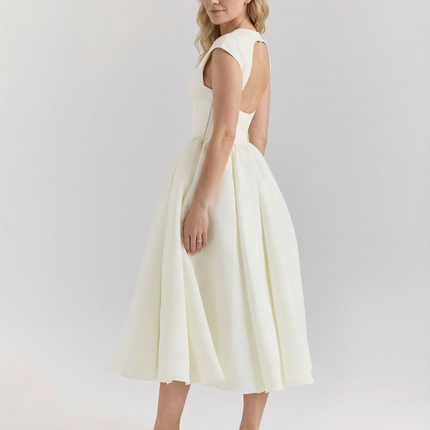 Hazel | Open-Back Midi Dress