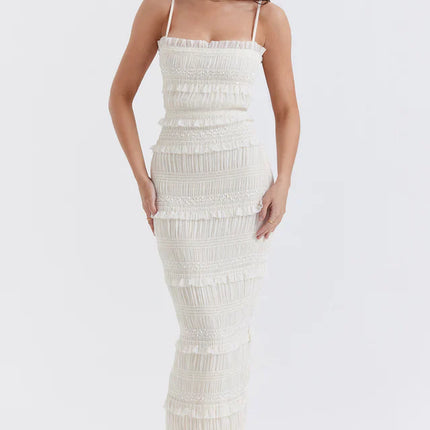 Sonja | Maxi Dress with Pleated Sequin Texture