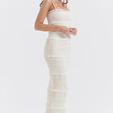 Sonja | Maxi Dress with Pleated Sequin Texture