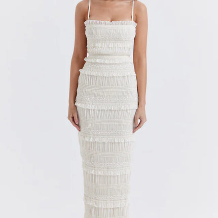 Sonja | Maxi Dress with Pleated Sequin Texture