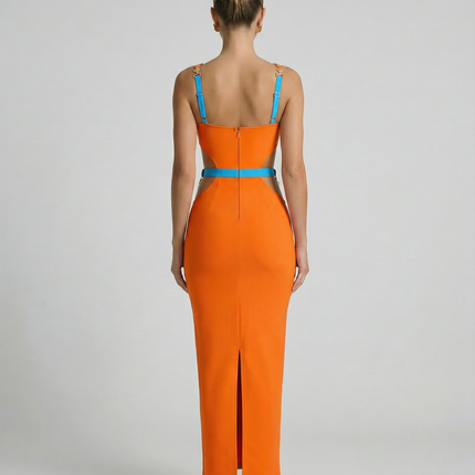 Wilma | Cut-Out Maxi Dress with Metal Trim