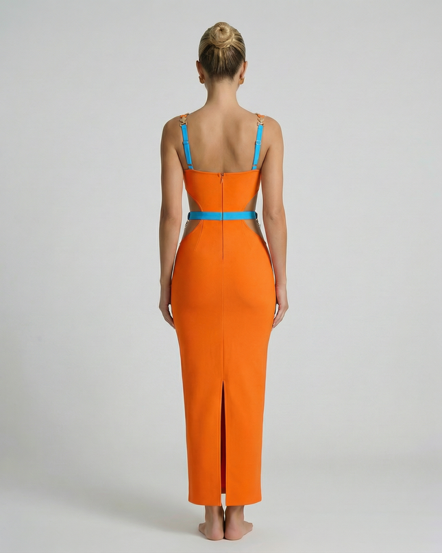Wilma | Cut-Out Maxi Dress with Metal Trim