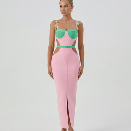 Wilma | Cut-Out Maxi Dress with Metal Trim