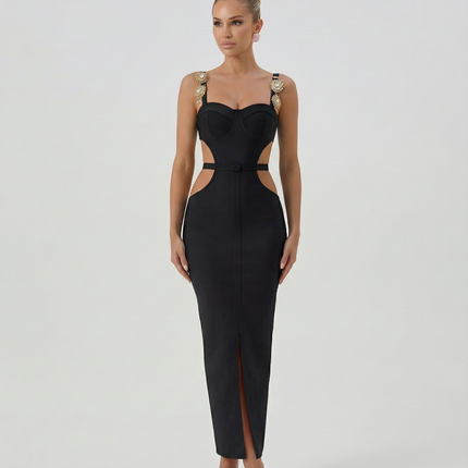 Wilma | Cut-Out Maxi Dress with Metal Trim