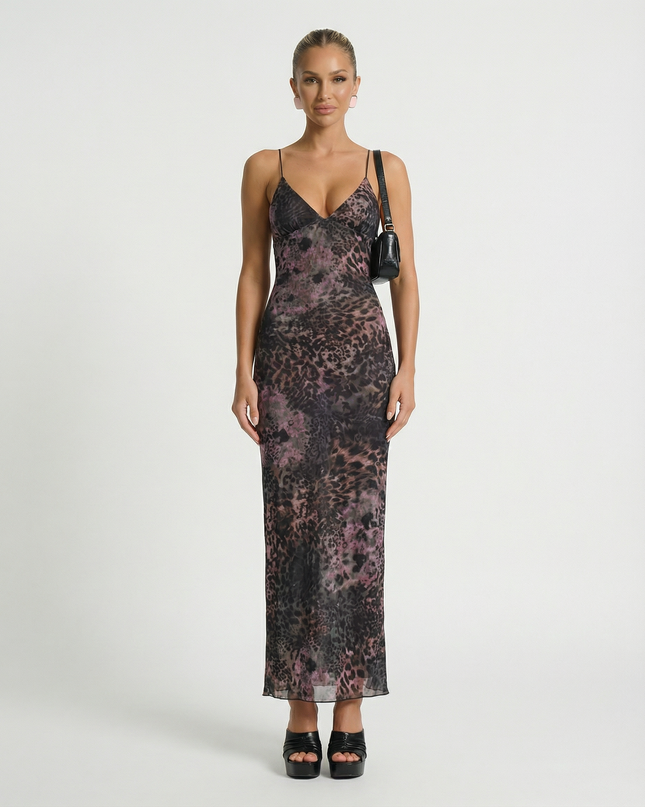 Terri | Backless Midi Dress with Butterfly Detail