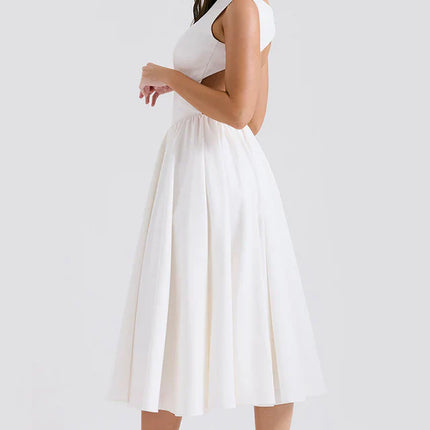 Shelia | Midi Sundress with Open Back