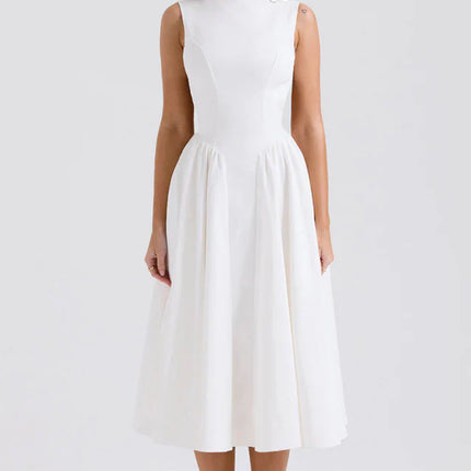 Shelia | Midi Sundress with Open Back