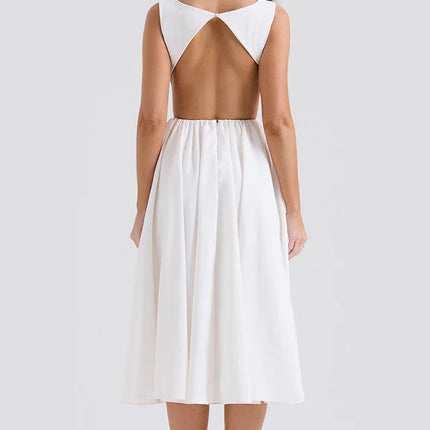 Shelia | Midi Sundress with Open Back