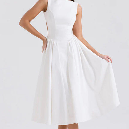 Shelia | Midi Sundress with Open Back
