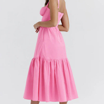 Cassie | Floral Midi Sundress with Tiered Skirt