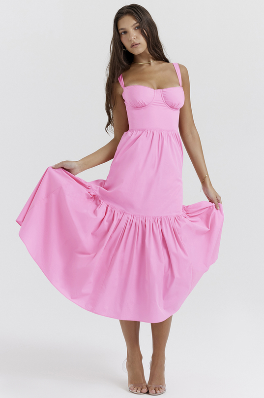 Elia | Midi Sundress with Sweetheart Neckline